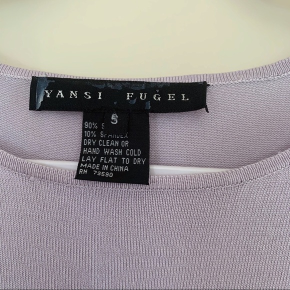 Yansi Fugel Crew Neck Sweater Top, Purple Iris, S - Picture 3 of 4